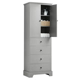 Cabinet With 2 Doors And 4 Drawers For Bathroom, Office